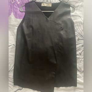 Zara faux Leather & Knit Tank Top